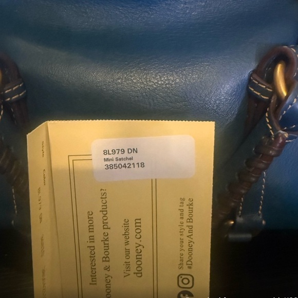 Dooney & Bourke Florentine mini satchel, denim - Picture 6 of 6